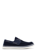 Derimod Zero Men's Navy Blue Lace-Up Fabric Casual Shoes | Derimod