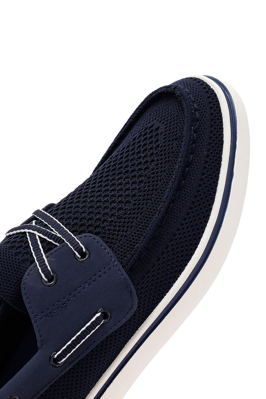 Derimod Zero Men's Navy Blue Lace-Up Fabric Casual Shoes