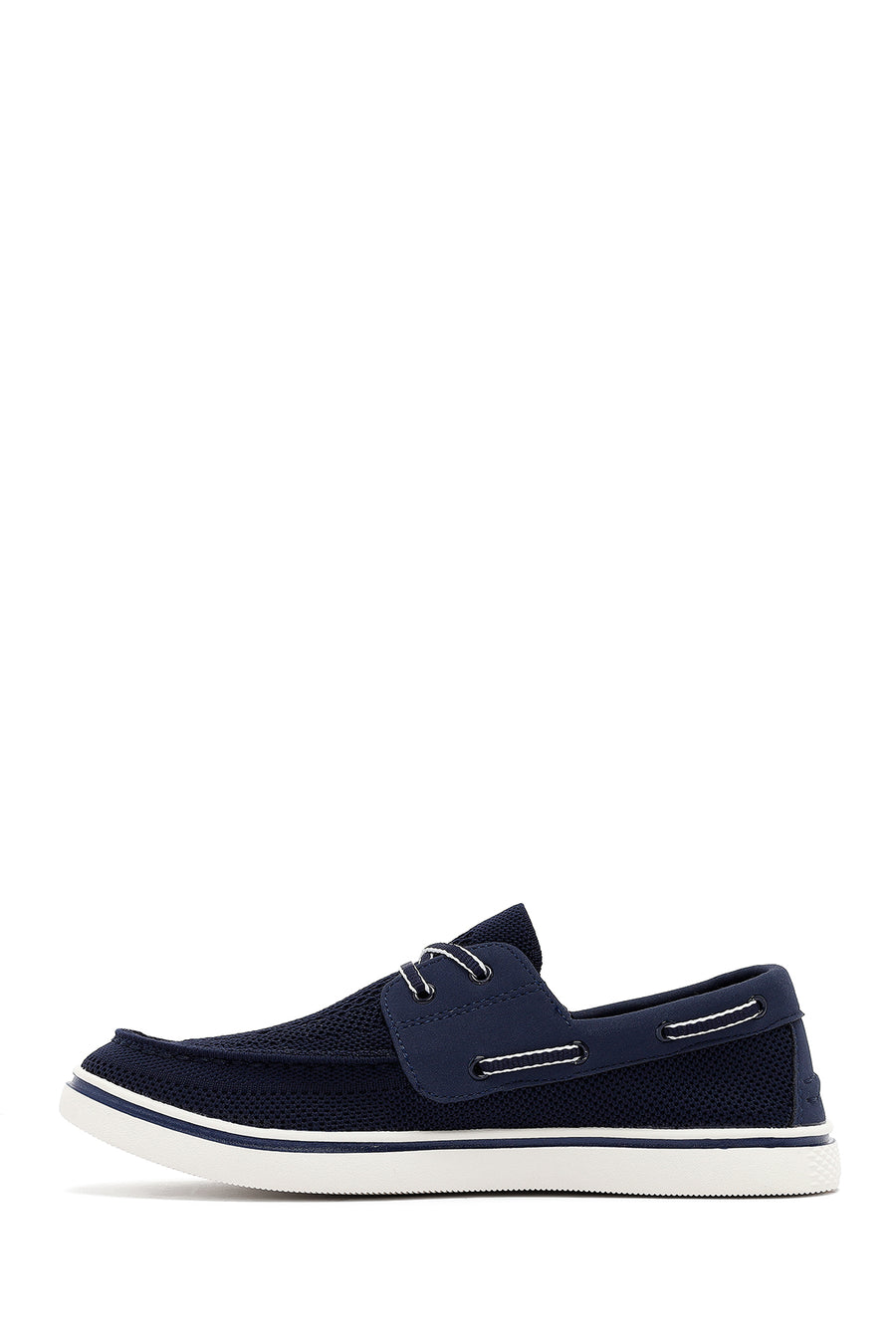 Derimod Zero Men's Navy Blue Lace-Up Fabric Casual Shoes