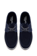 Derimod Zero Men's Navy Blue Lace-Up Fabric Casual Shoes | Derimod