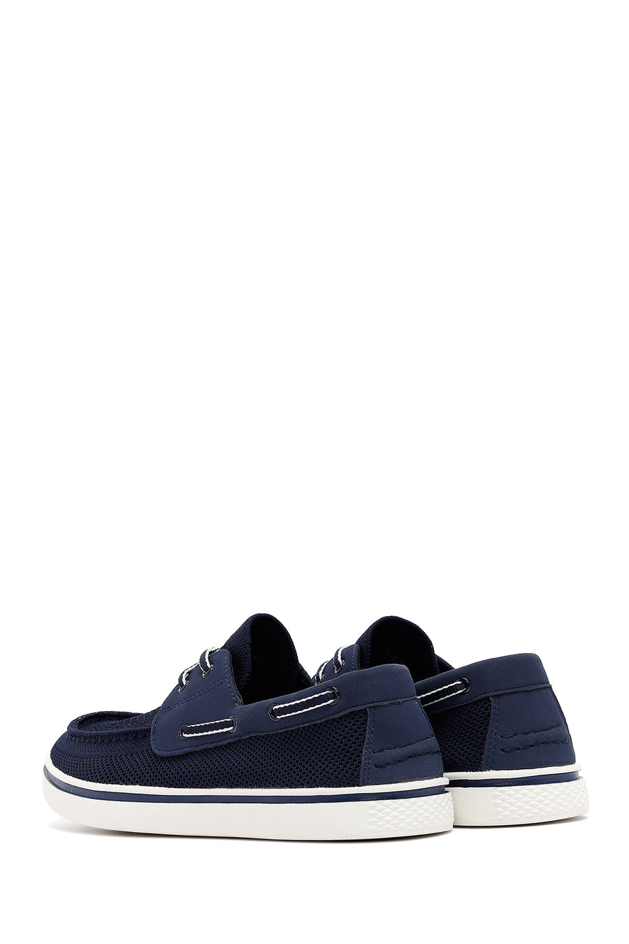Derimod Zero Men's Navy Blue Lace-Up Fabric Casual Shoes