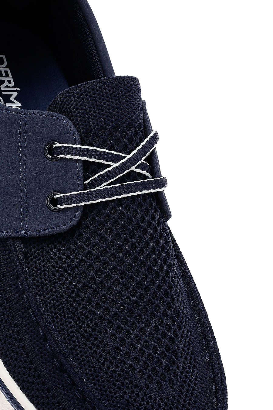 Derimod Zero Men's Navy Blue Lace-Up Fabric Casual Shoes