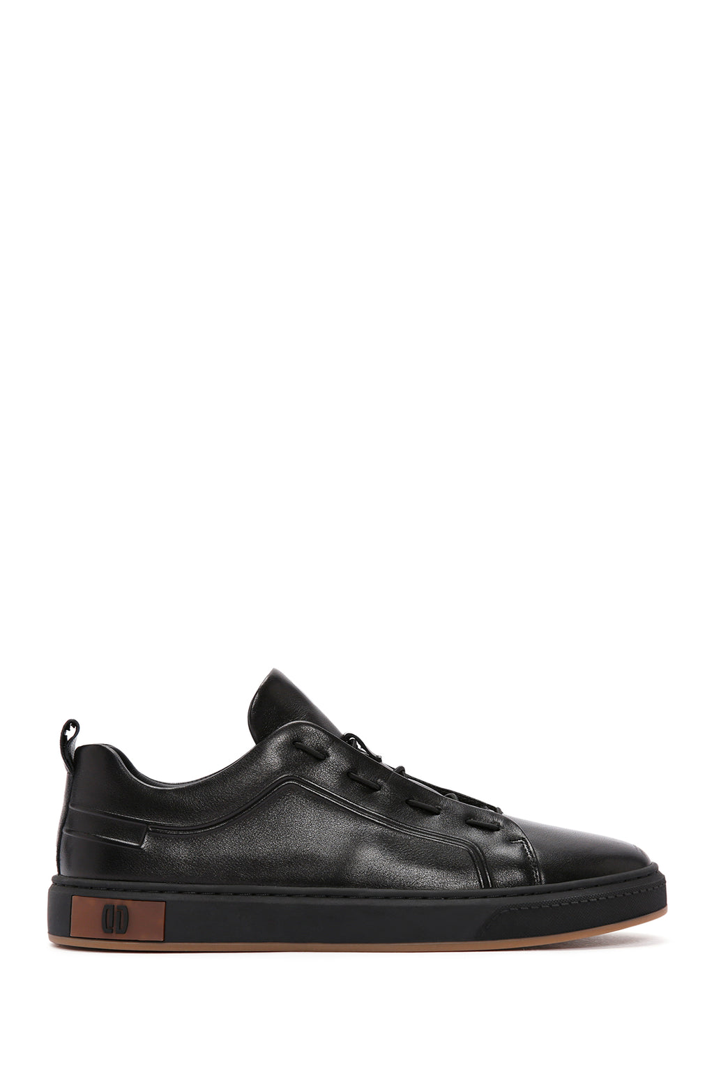 Erkek Siyah Deri Sneaker