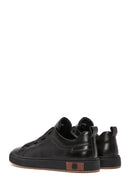 Erkek Siyah Deri Sneaker | Derimod