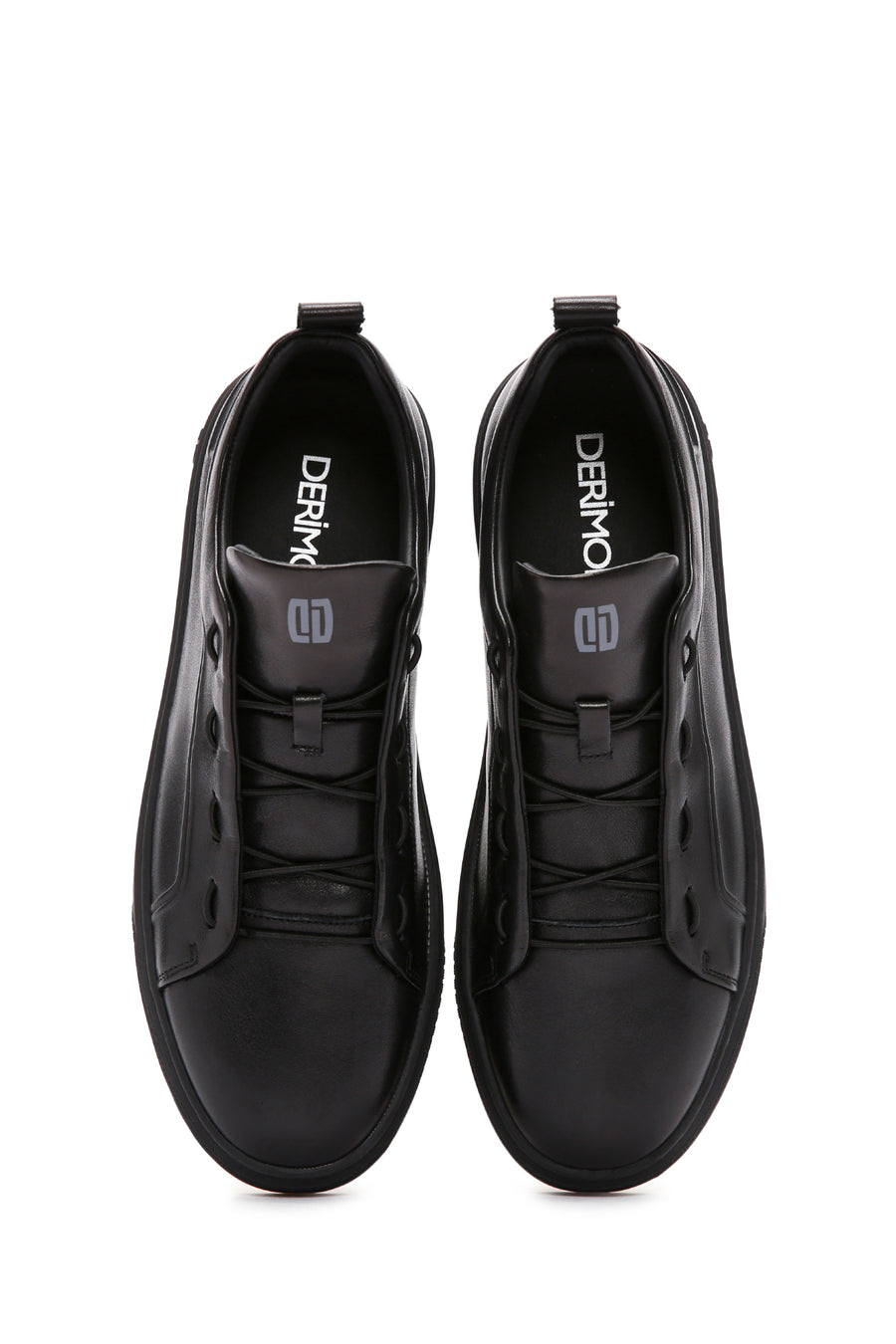 Erkek Siyah Deri Sneaker