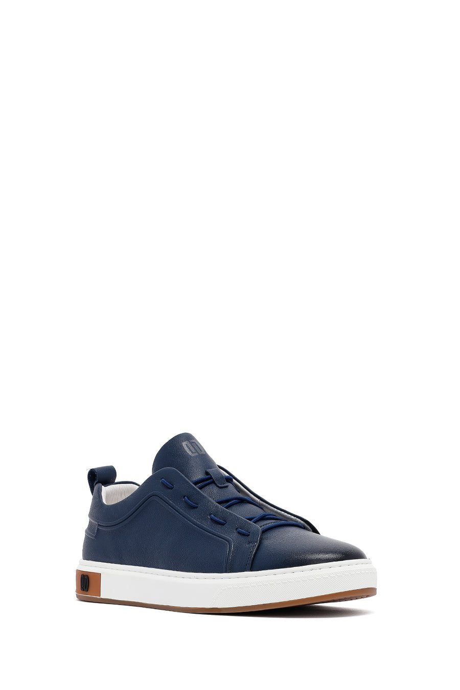 Erkek Lacivert Deri Sneaker