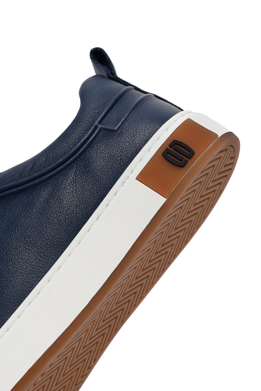 Erkek Lacivert Deri Sneaker