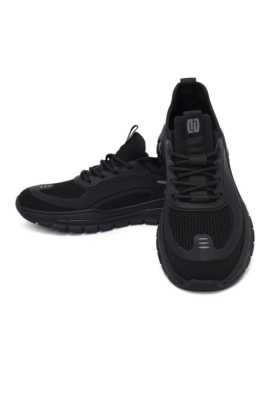 Derimod Zero Men's Black Lace-Up Thick Soled Fabric Sneaker