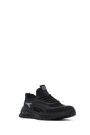 Derimod Zero Men's Black Lace-Up Thick Soled Fabric Sneaker | Derimod