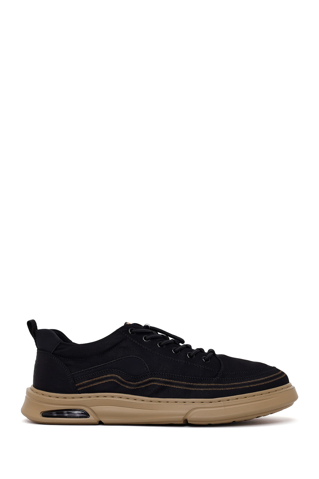Derimoz Zero Erkek Siyah Bağcıklı Kumaş Sneaker