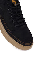 Derimoz Zero Male Black Lace-Up Fabric Sneaker | Derimod