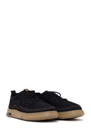 Derimoz Zero Male Black Lace-Up Fabric Sneaker | Derimod