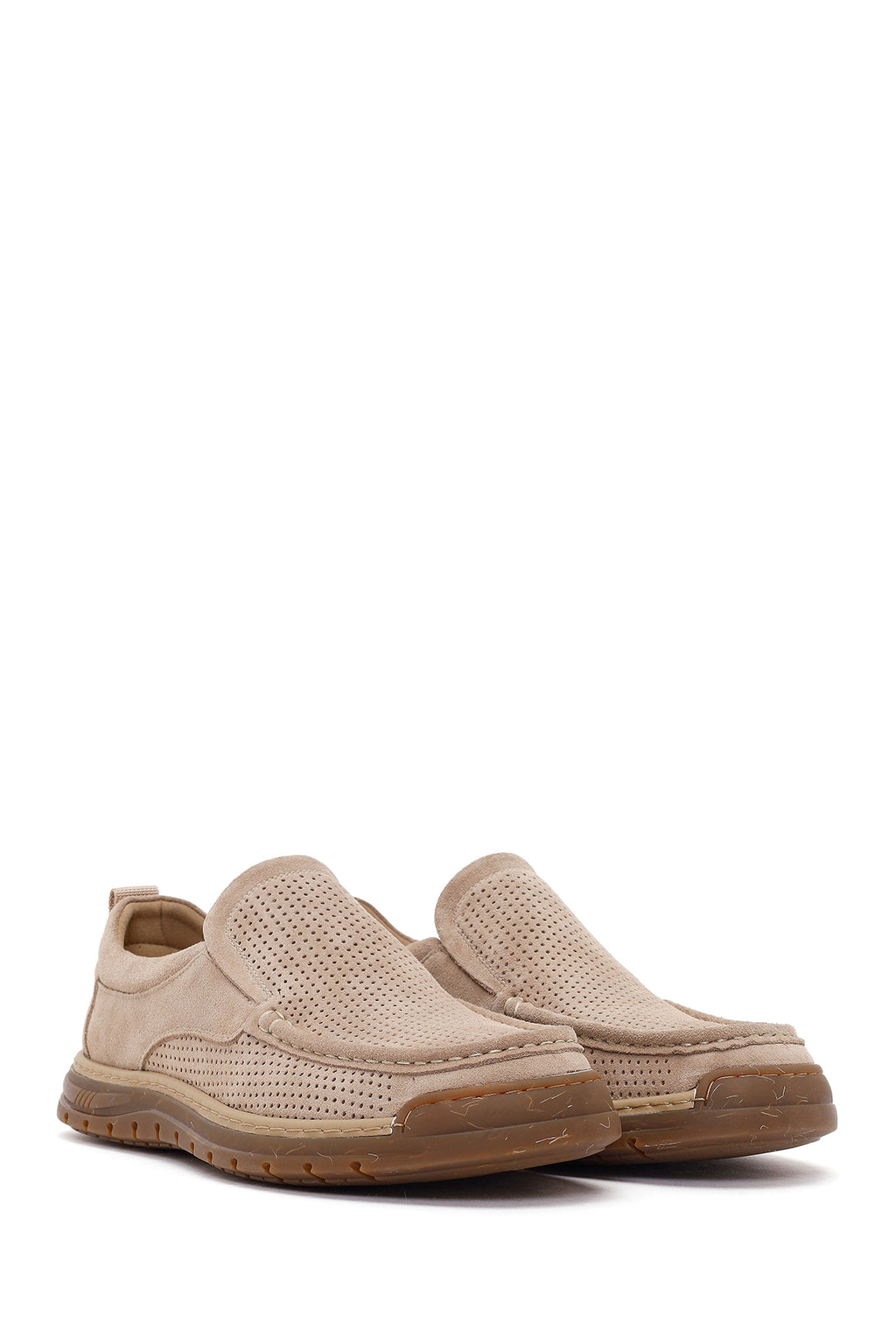 Derimod Fly Erkek Bej Süet Deri Casual Loafer