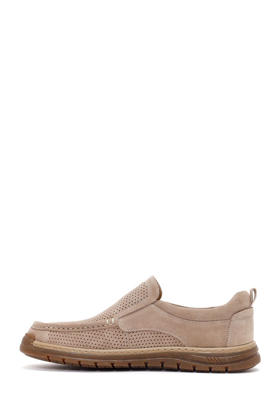 Derimod Fly Erkek Bej Süet Deri Casual Loafer