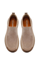 Derimod Fly Erkek Bej Süet Deri Casual Loafer | Derimod