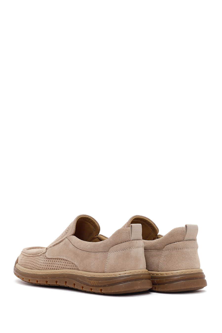 Derimod Fly Erkek Bej Süet Deri Casual Loafer