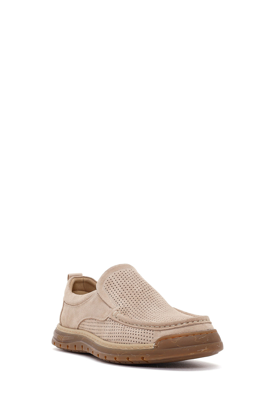 Derimod Fly Erkek Bej Süet Deri Casual Loafer