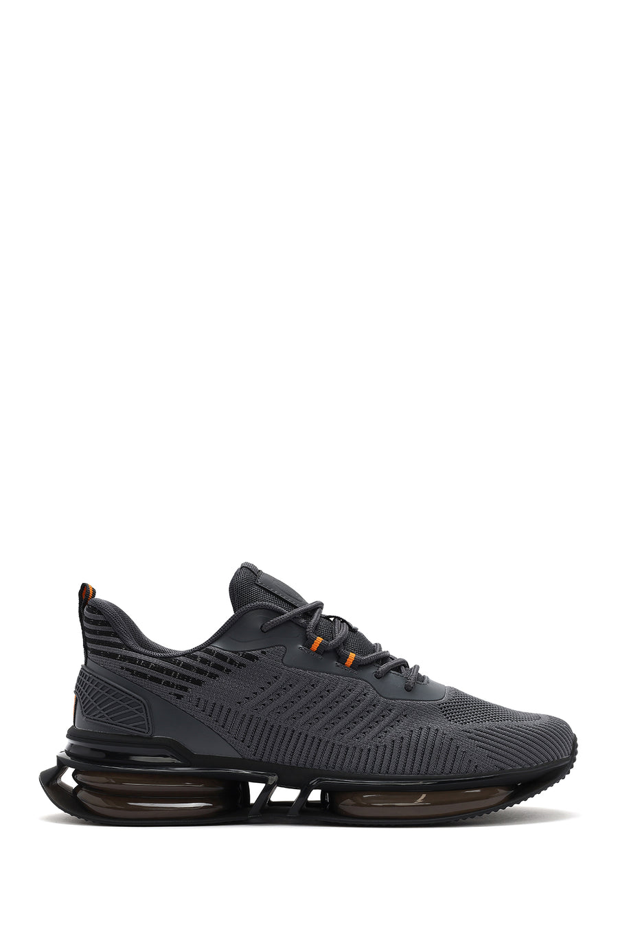 Derimod Zero Men's Gray Lace-Up Thick Soled Fabric Sneaker 26SFD69446F | Derimod