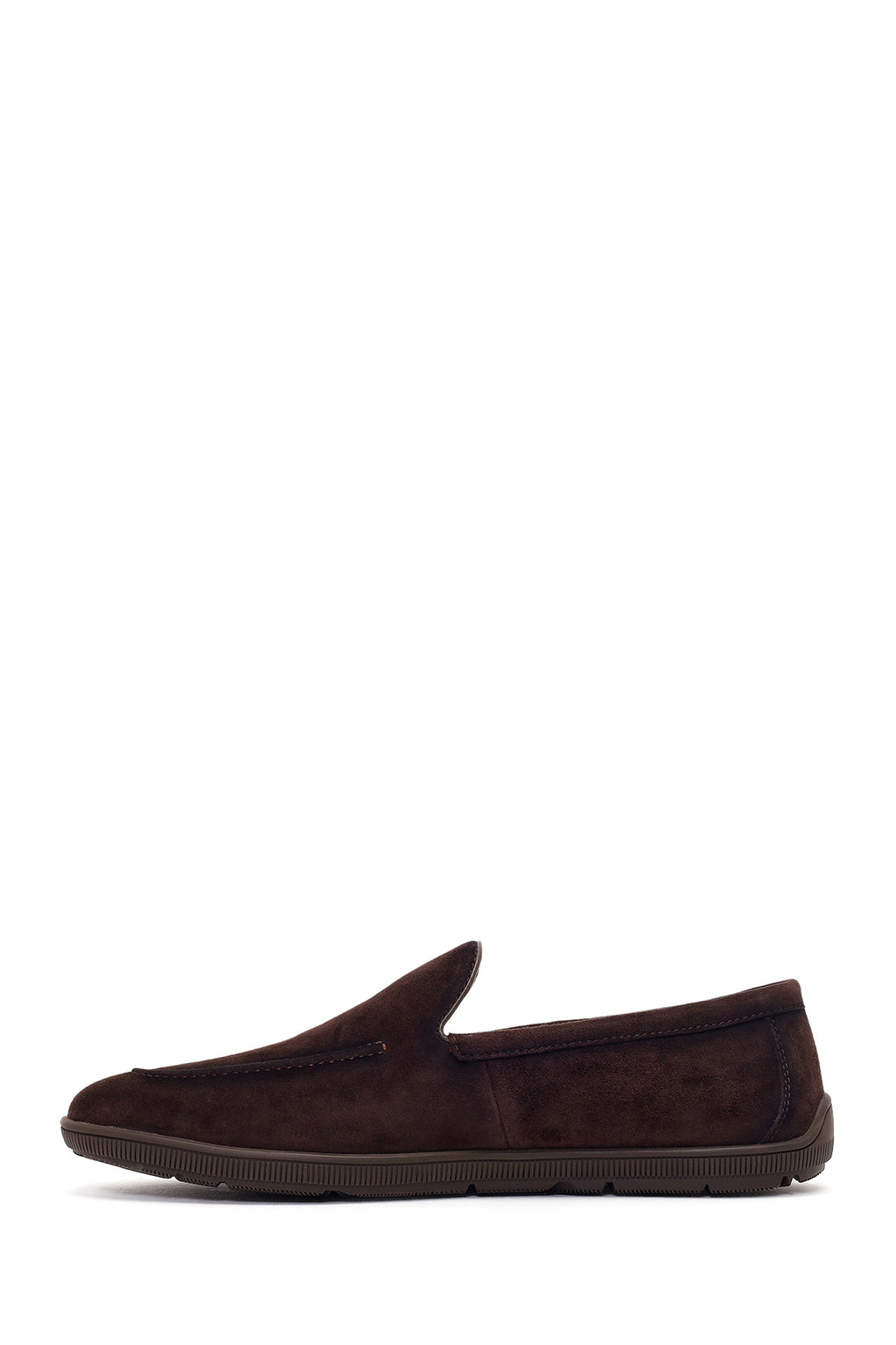 Erkek Kahverengi Süet Deri Casual Loafer