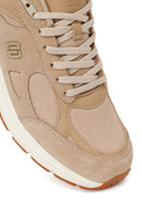 Male Beige Lace-Up Thick-Soled Suede Leather Sneaker | Derimod