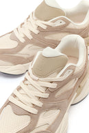 Erkek Bej Bağcıklı Kalın Tabanlı Deri Sneaker | Derimod