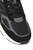 Erkek Siyah Kalın Tabanlı Bağcıklı Deri Sneaker | Derimod