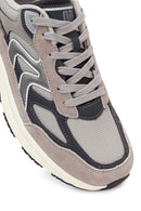 Erkek Gri Kalın Tabanlı Bağcıklı Deri Sneaker | Derimod