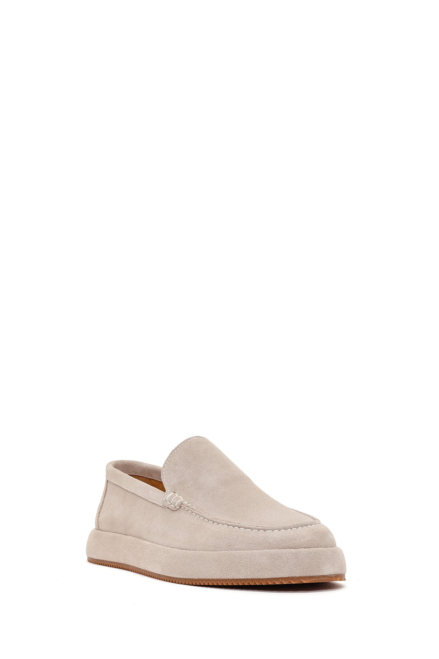 Erkek Gri Süet Deri Casual Loafer