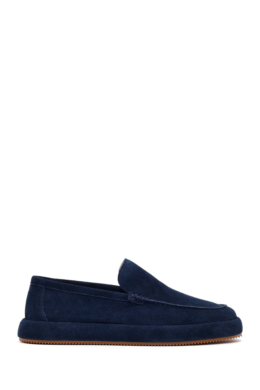 Erkek Lacivert Süet Deri Casual Loafer 26SFD697510 | Derimod