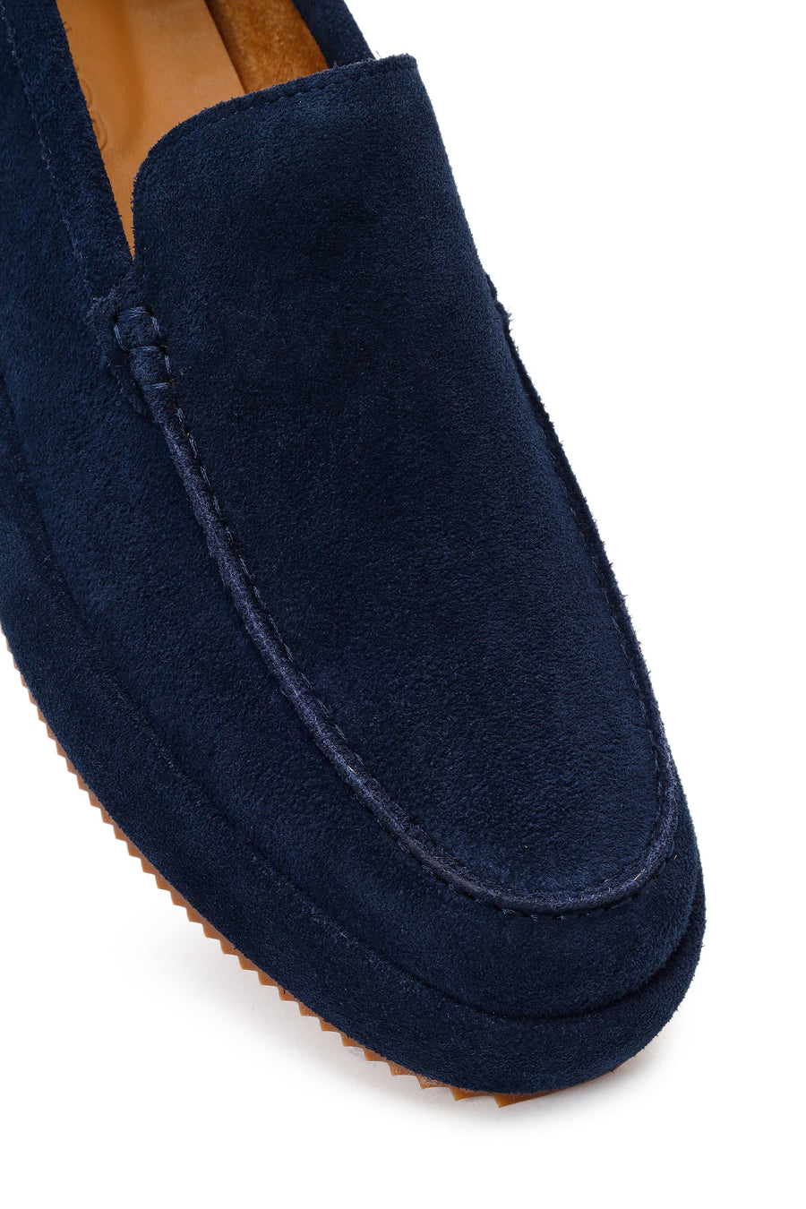 Erkek Lacivert Süet Deri Casual Loafer