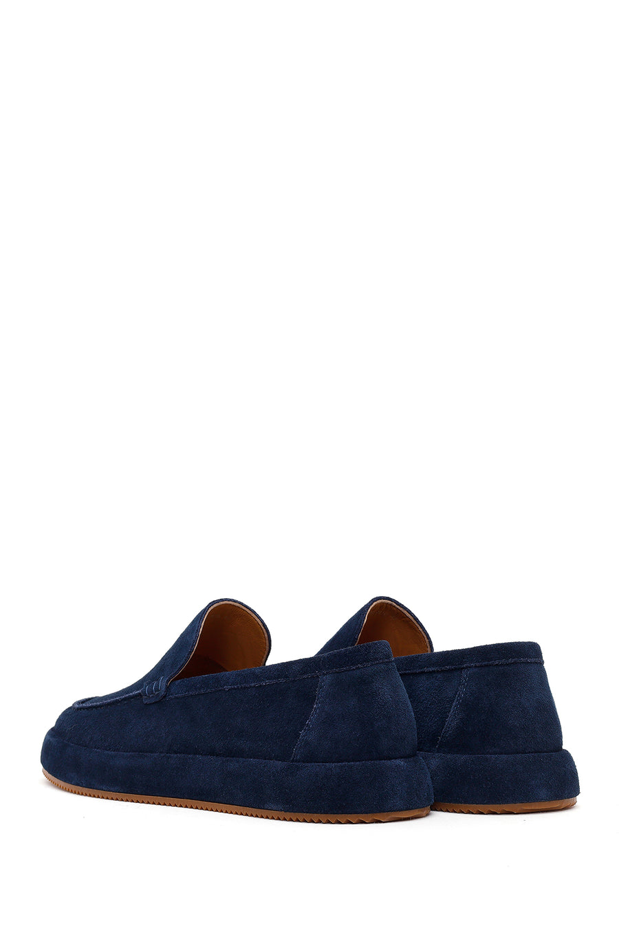 Erkek Lacivert Süet Deri Casual Loafer