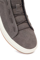 Men's Gray Lace-Up Suede Leather Sneaker | Derimod