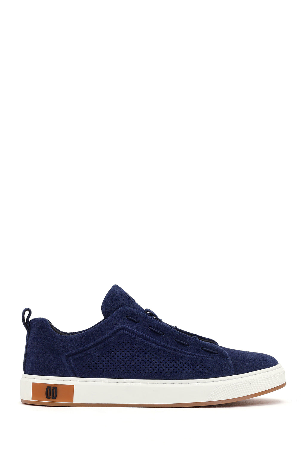 Erkek Lacivert Bağcıklı Süet Deri Sneaker