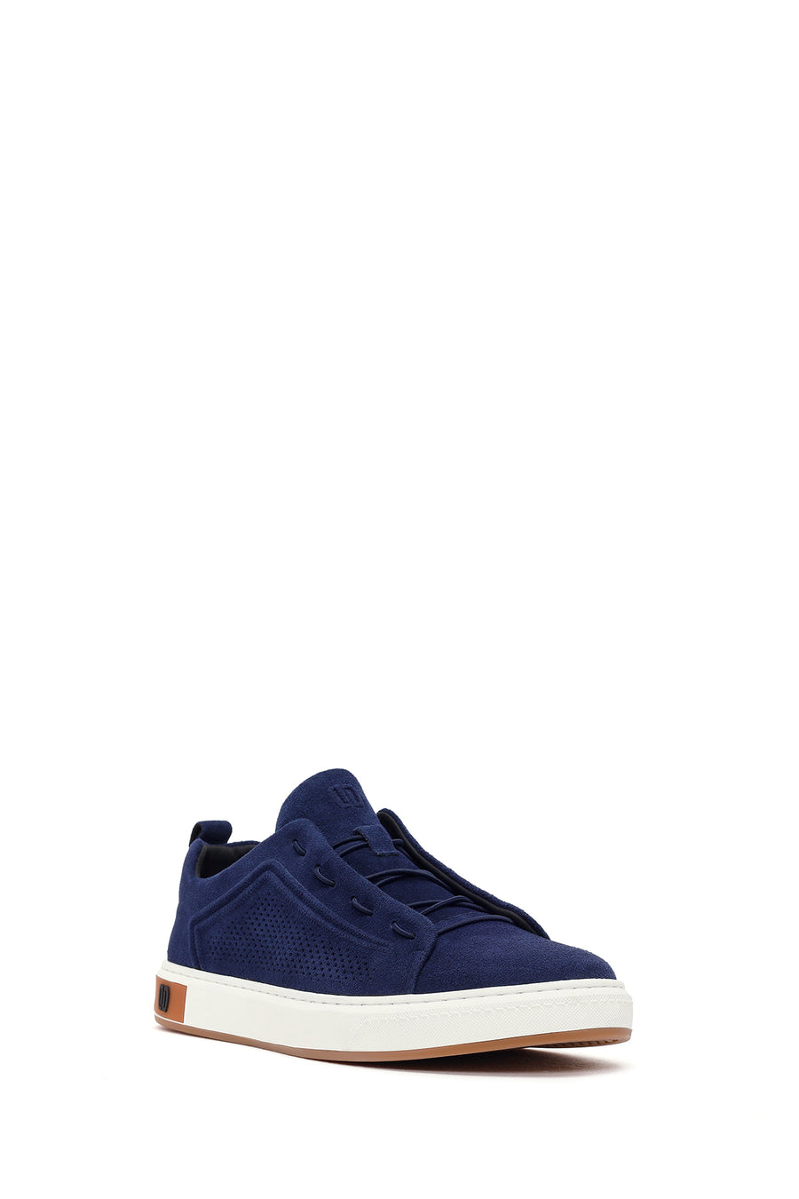 Erkek Lacivert Bağcıklı Süet Deri Sneaker