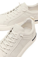 Erkek Beyaz Bağcıklı Deri Sneaker | Derimod