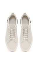 Erkek Beyaz Bağcıklı Deri Sneaker | Derimod