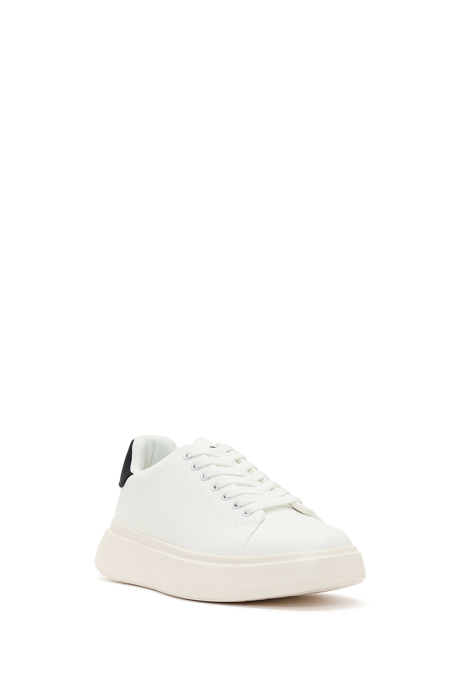 Erkek Beyaz Bağcıklı Kalın Tabanlı Sneaker