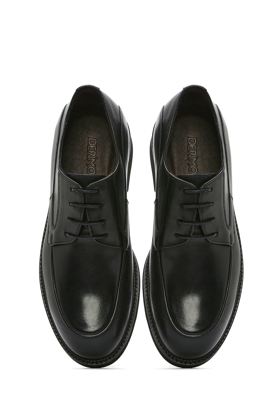 Men's Black Lace-up Leather Casual Shoes