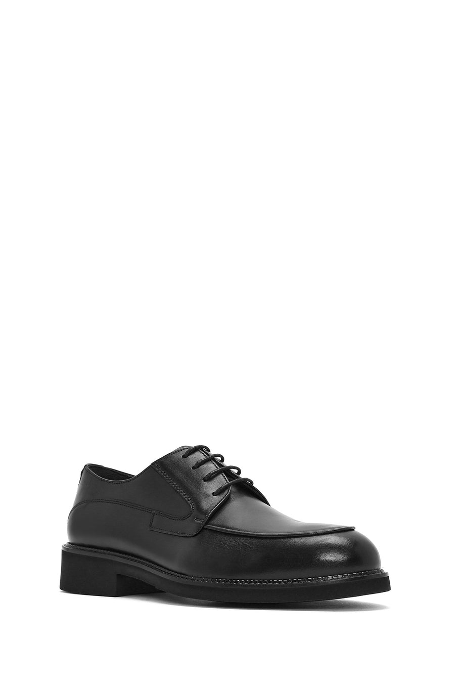 Men's Black Lace-up Leather Casual Shoes