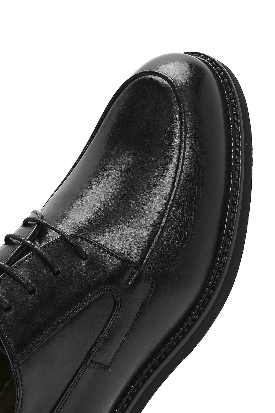Men's Black Lace-up Leather Casual Shoes