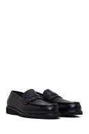 Erkek Siyah Deri Casual Loafer | Derimod