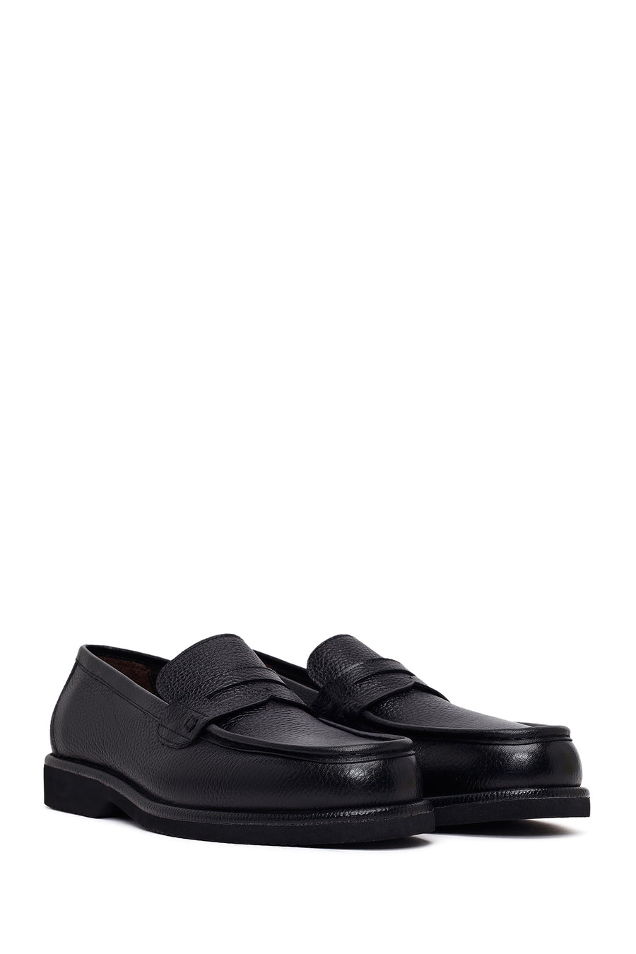 Erkek Siyah Deri Casual Loafer