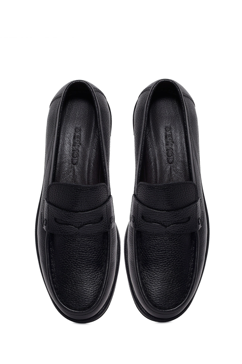 Erkek Siyah Deri Casual Loafer