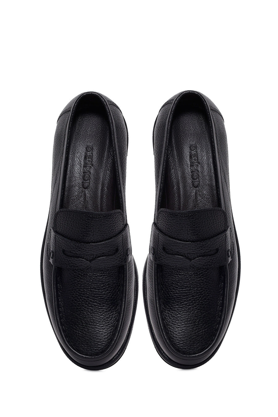 Erkek Siyah Deri Casual Loafer