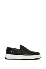 Men's Black Chunky Leather Loafers