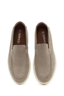 Erkek Bej Süet Deri Casual Loafer | Derimod