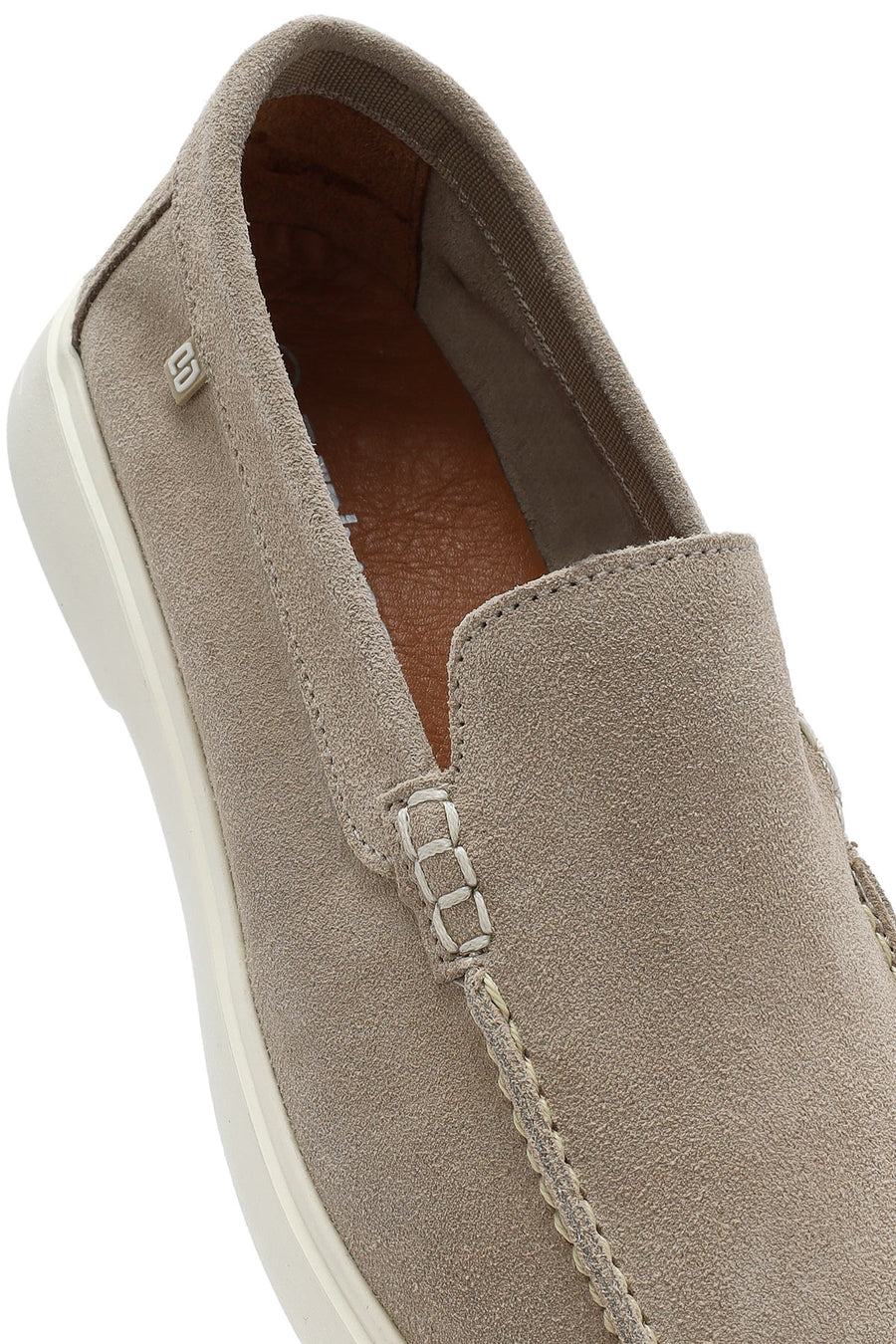 Erkek Bej Süet Deri Casual Loafer