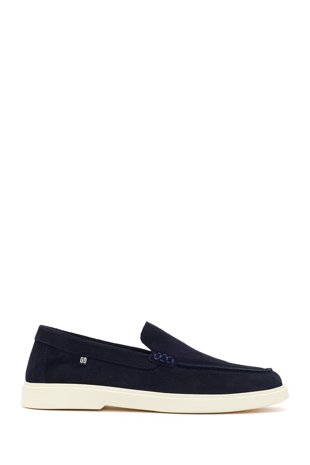 Erkek Lacivert Süet Deri Casual Loafer