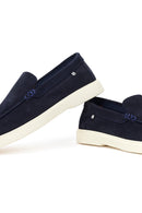 Erkek Lacivert Süet Deri Casual Loafer | Derimod