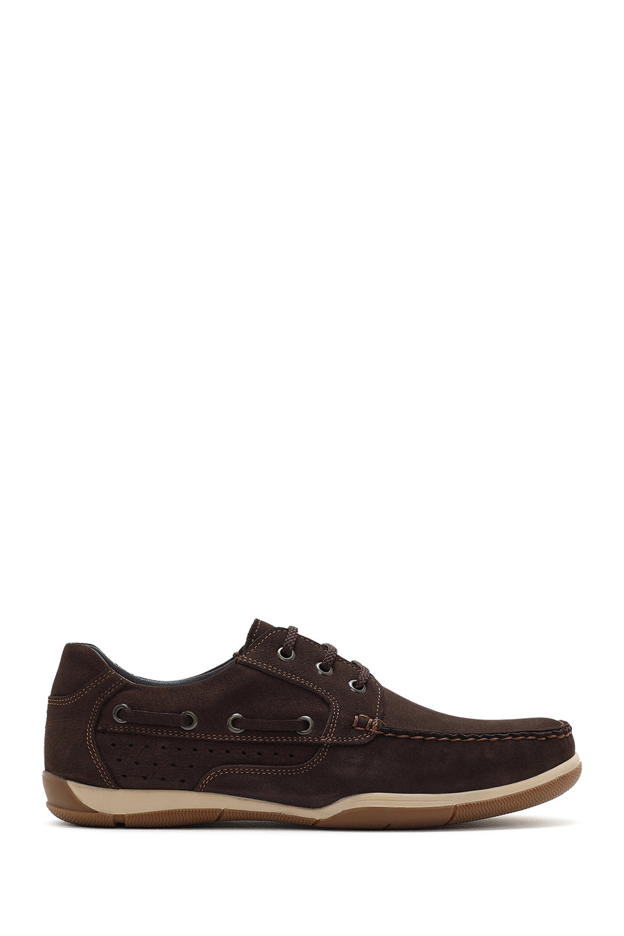 Men's Brown Lace-Up Nubuck Leather Casual Shoes 26SFD7101V3 | Derimod